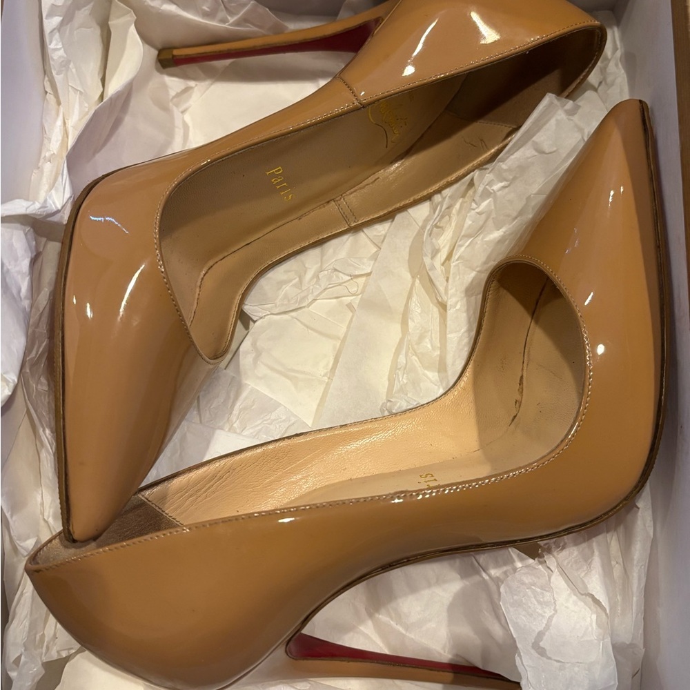 Christian Louboutin Nude Patent Leather Heels